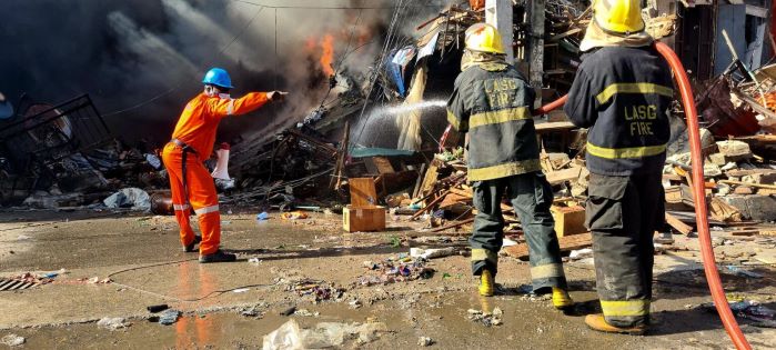 4 buildings collapse in Lagos fire, 14 others seriously impacted, says NEMA