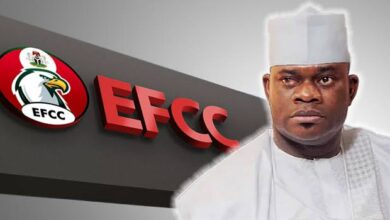 Yahaya Bello presents self to EFCC, detained
