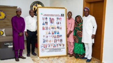 August24news.com Publisher, Ajagbe Adeyemi Teslim, Presents GAC Frame to Lagos Speaker, Rt. Hon. Mudashiru Obasa