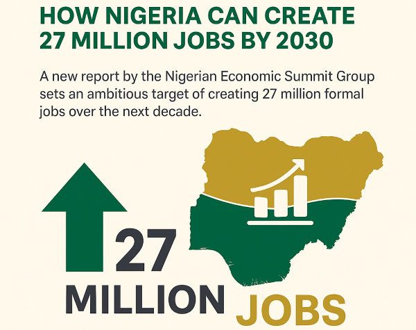 NESG Urges FG to Create 27 Million Jobs by 2030 to Sustain Growth, Curb Unemployment
