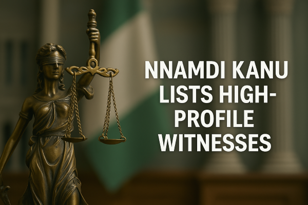 Nnamdi Kanu Lists Danjuma, Wike, Buratai other High-Profile Witnesses to Begin Defence in Terrorism Trial