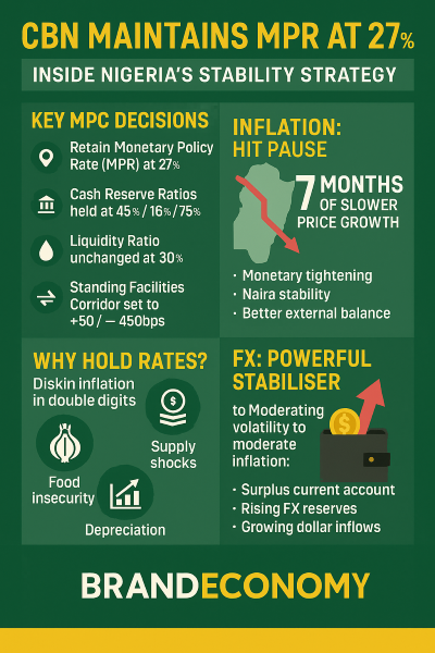 CBN Holds MPR at 27% as Disinflation Gains Strength: Inside Nigeria’s New Stability Strategy