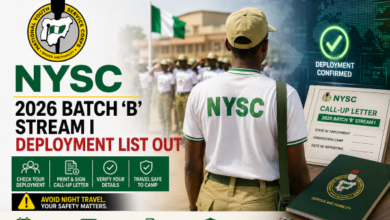 NYSC Releases 2026 Batch ‘B’ Stream I Deployment List, Warns Against Night Travel